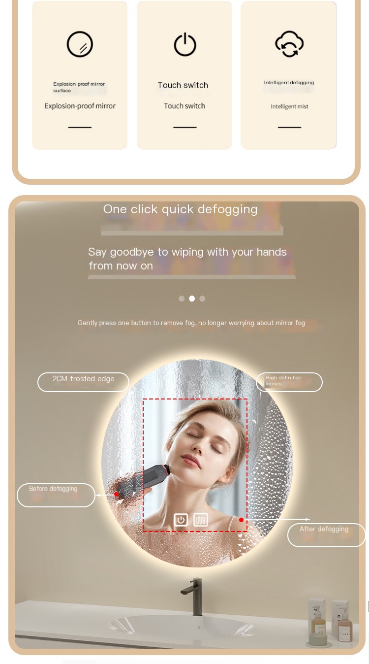 Smart LED Mirror in Use
