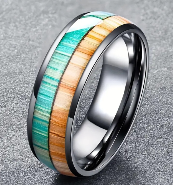 Tungsten Steel Dual-Color Ring Image 1