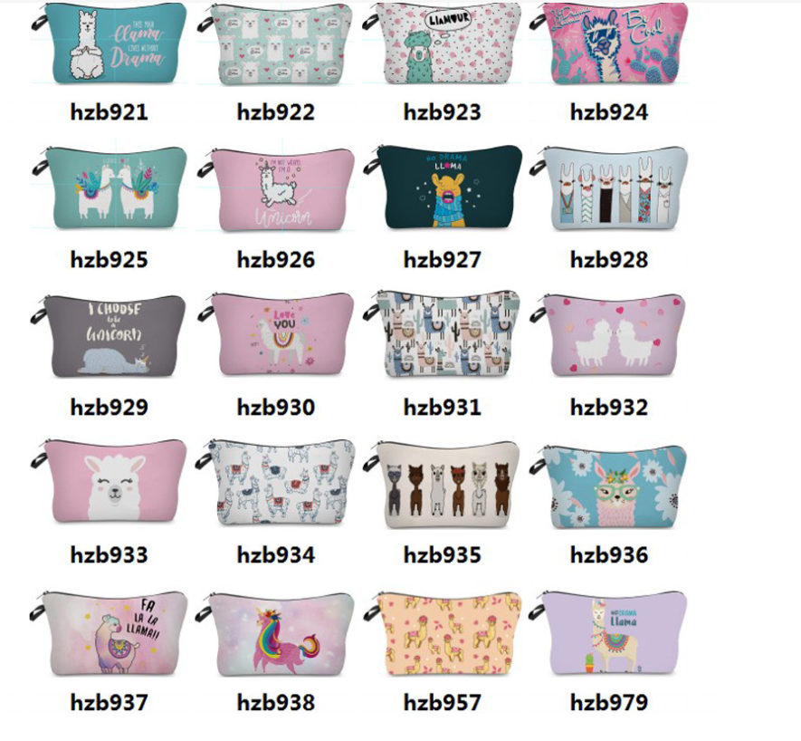 3D Llama Cosmetic Bag 1