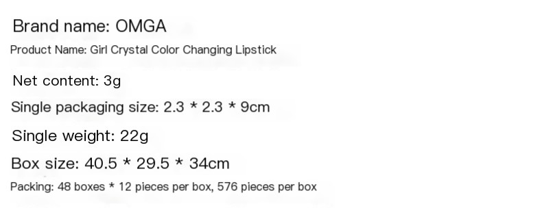 OMGA Color Changing Lipstick