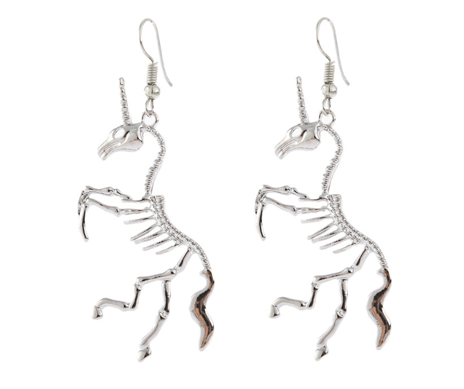 Unicorn Skeleton Earrings Image 1