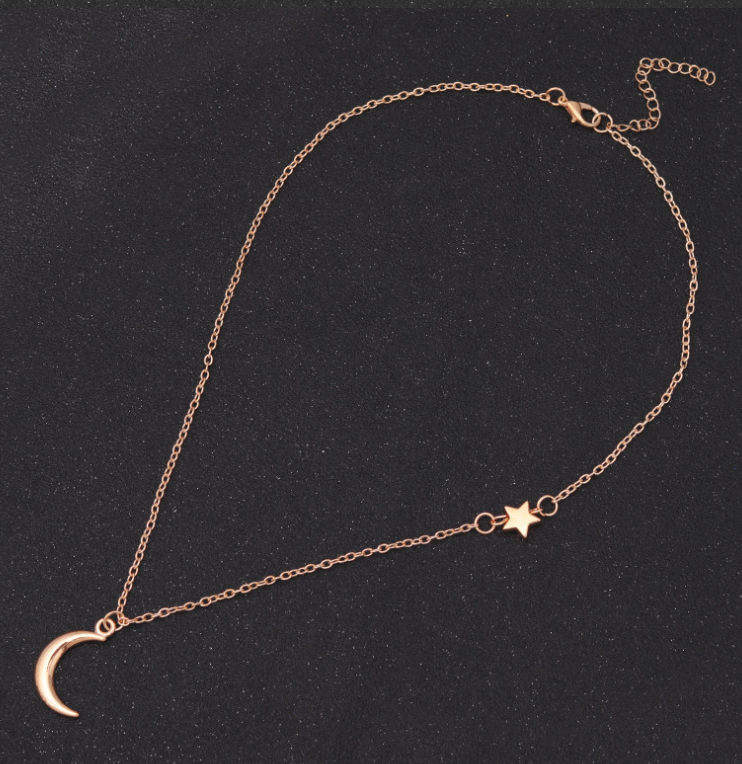 Star and Moon Necklace Lifestyle