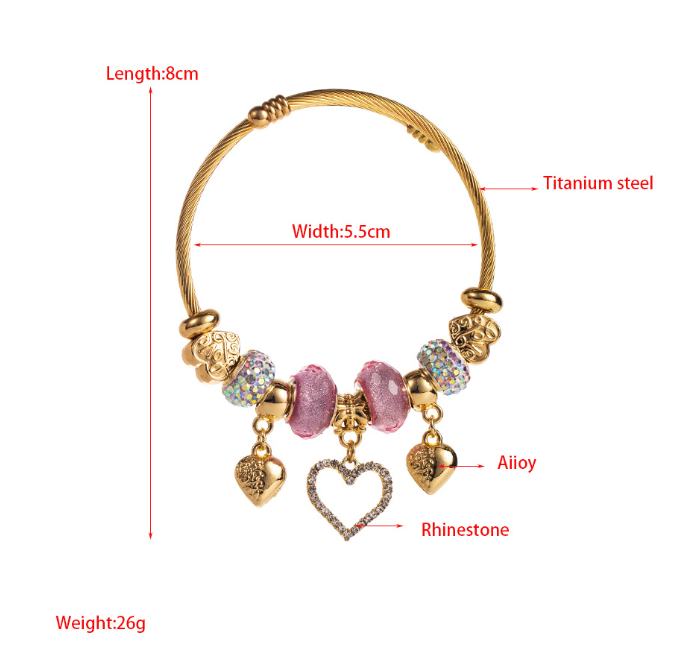 Elegant Heart-shaped Bracelet