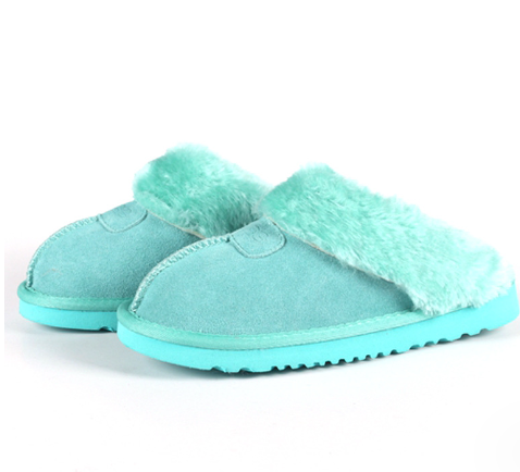 Men's And Women's Cowhide Toe Warm Slippers