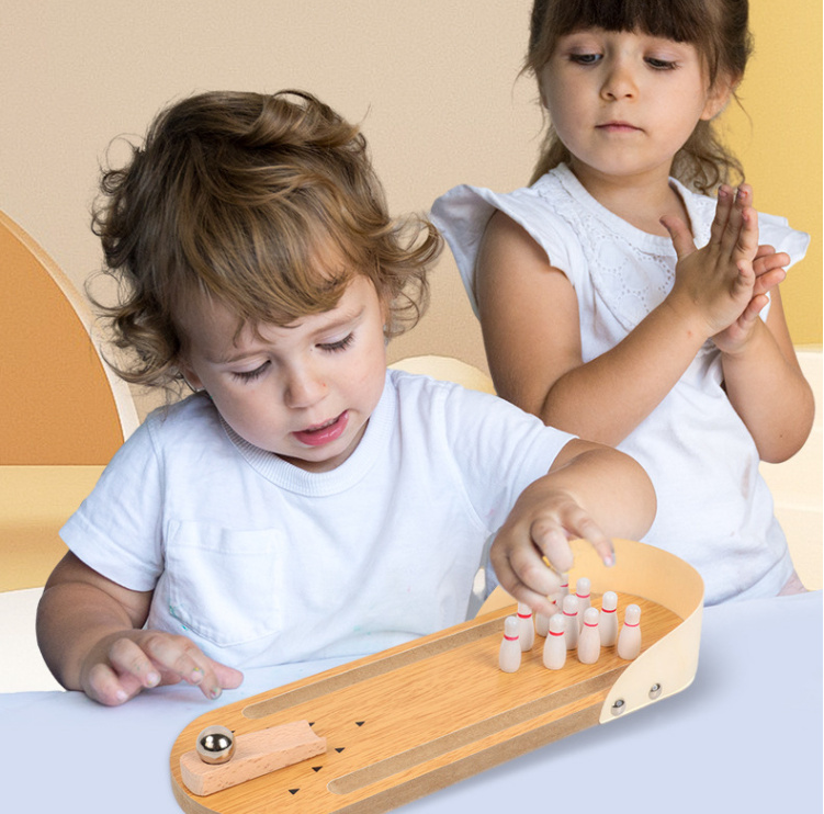 Wooden Mini Bowling Set Image 2