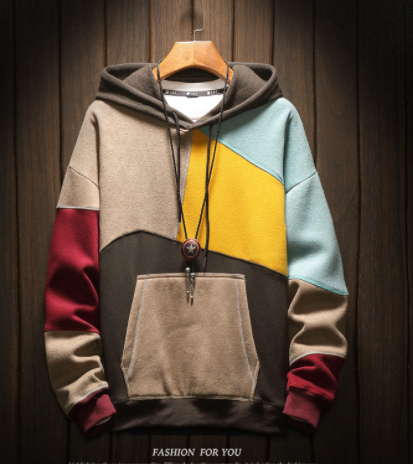 Men's Color Block Fleece Hoodie Image 4