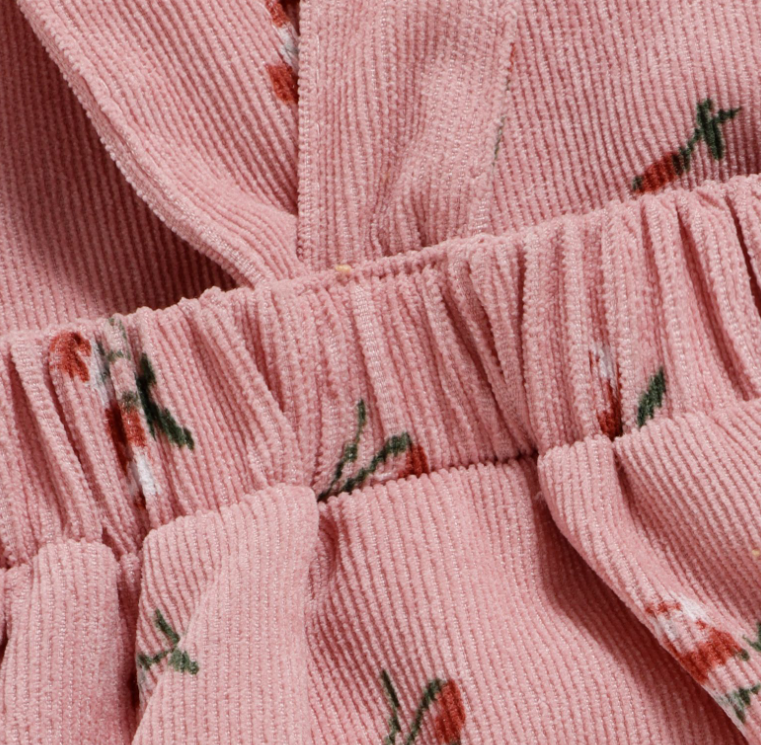 Romper + Blouse + Headband Set - Pink