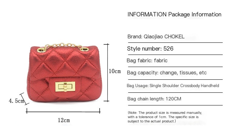 Child's Handbag Red Square Lock