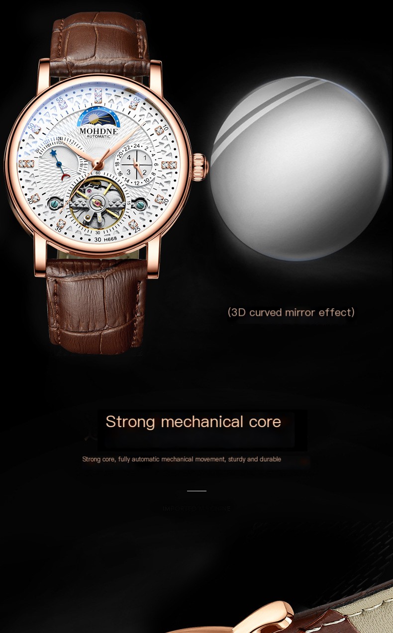 Men's Mechanical Business Watch Side View
