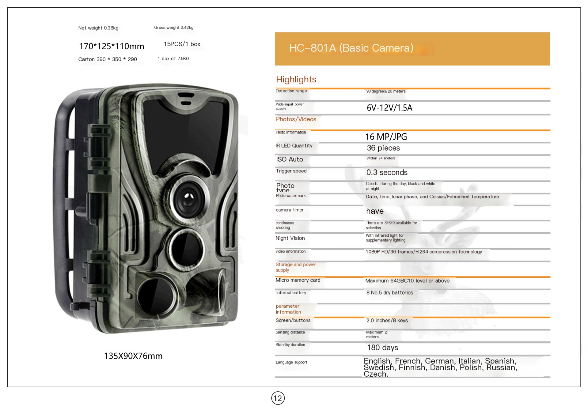 Outdoor Hunting Camera