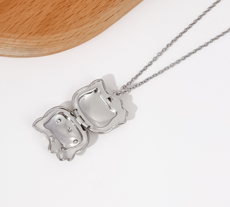 KT Hello Kitty Pendant Necklace in Matte Gold