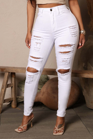 Black Raw Hem Skinny Jeans 5