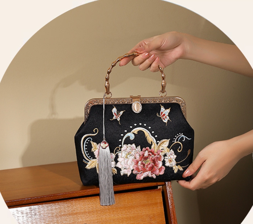 Elegant Qipao Handbag in Use
