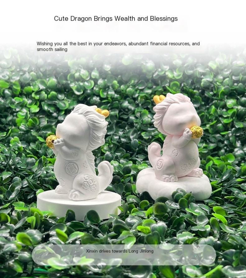 Creative Dragon Year blessing cute car aromatherapy decoration home decoration fragrance auspicious dragon plaster decoration gift