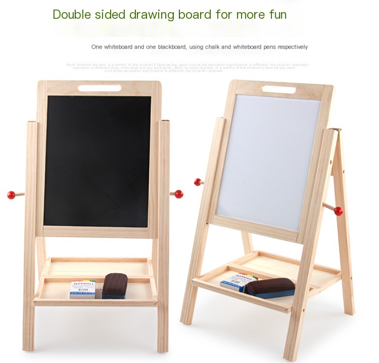 Wooden Dual-Sided Writing Board Image 2