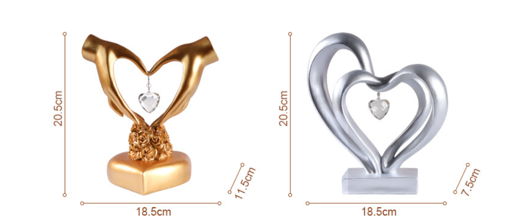 Golden Family Love Decoration Statue