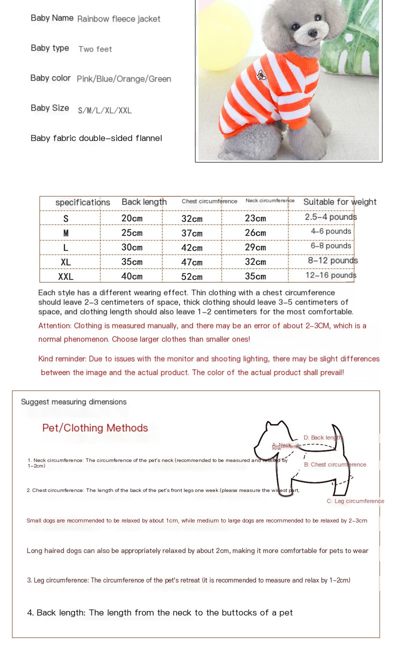 Winter Teddy Bichon Warm Clothing