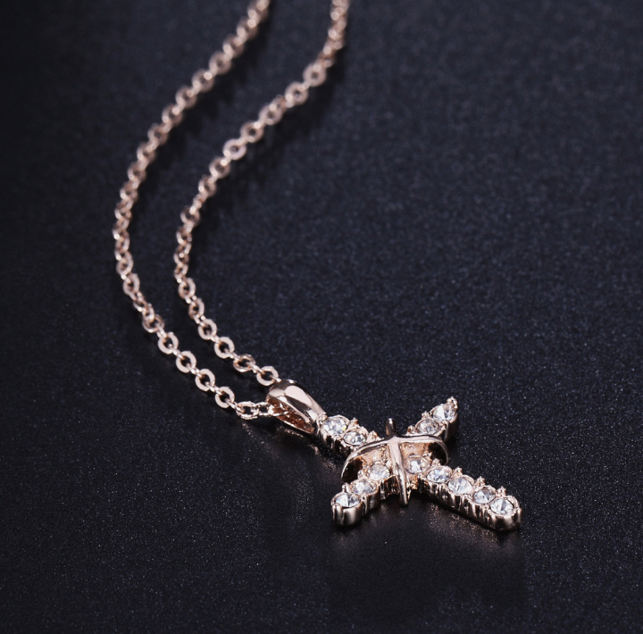 Cross Pendant Necklace Close-up