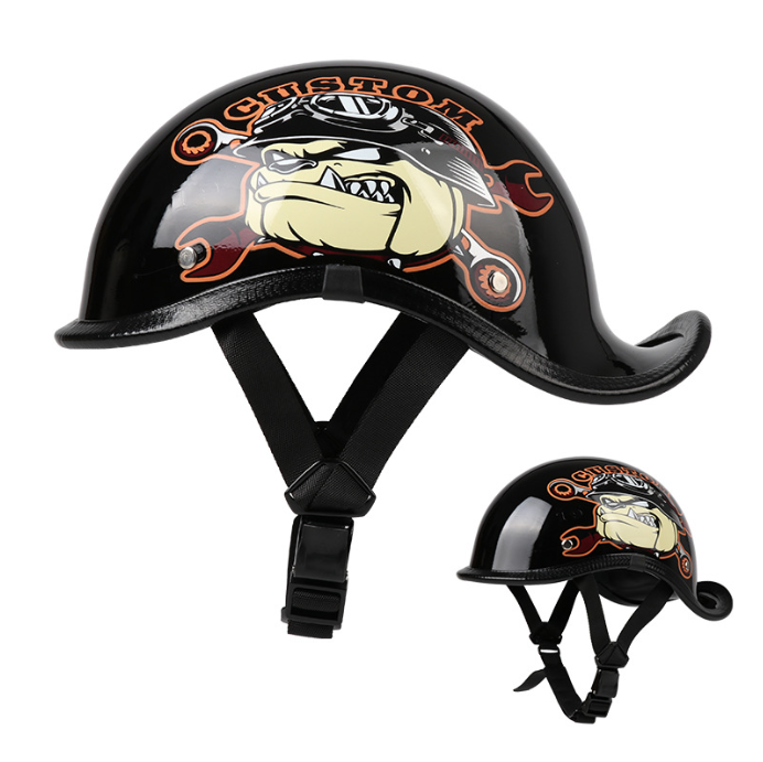 Motorcycle Helmet with Raised Tail and Exposed Face | Semi Bicycle Helmet | High-Performance Riding Gear