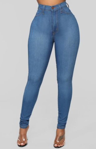 Sky Blue High Waist Skinny Jeans 2