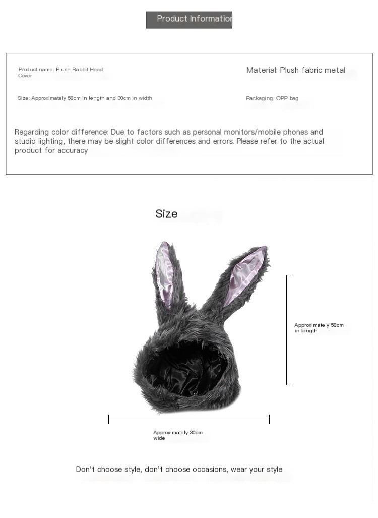 Plush Rabbit Ears Headband 2