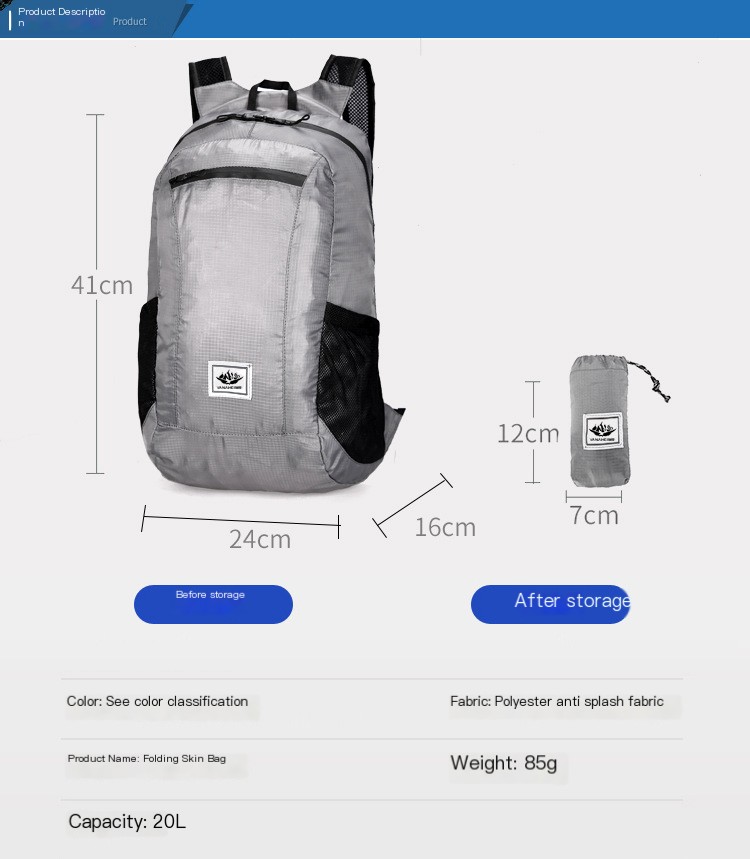 Foldable Waterproof Backpack Image 1