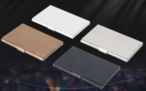 Metal Titanium Business Card Holder