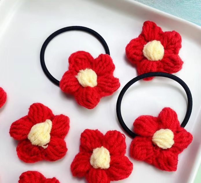 Red Flower Hairpin 1