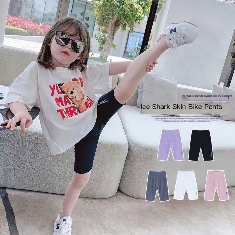 Shark Girl's Summer Shorts Pink