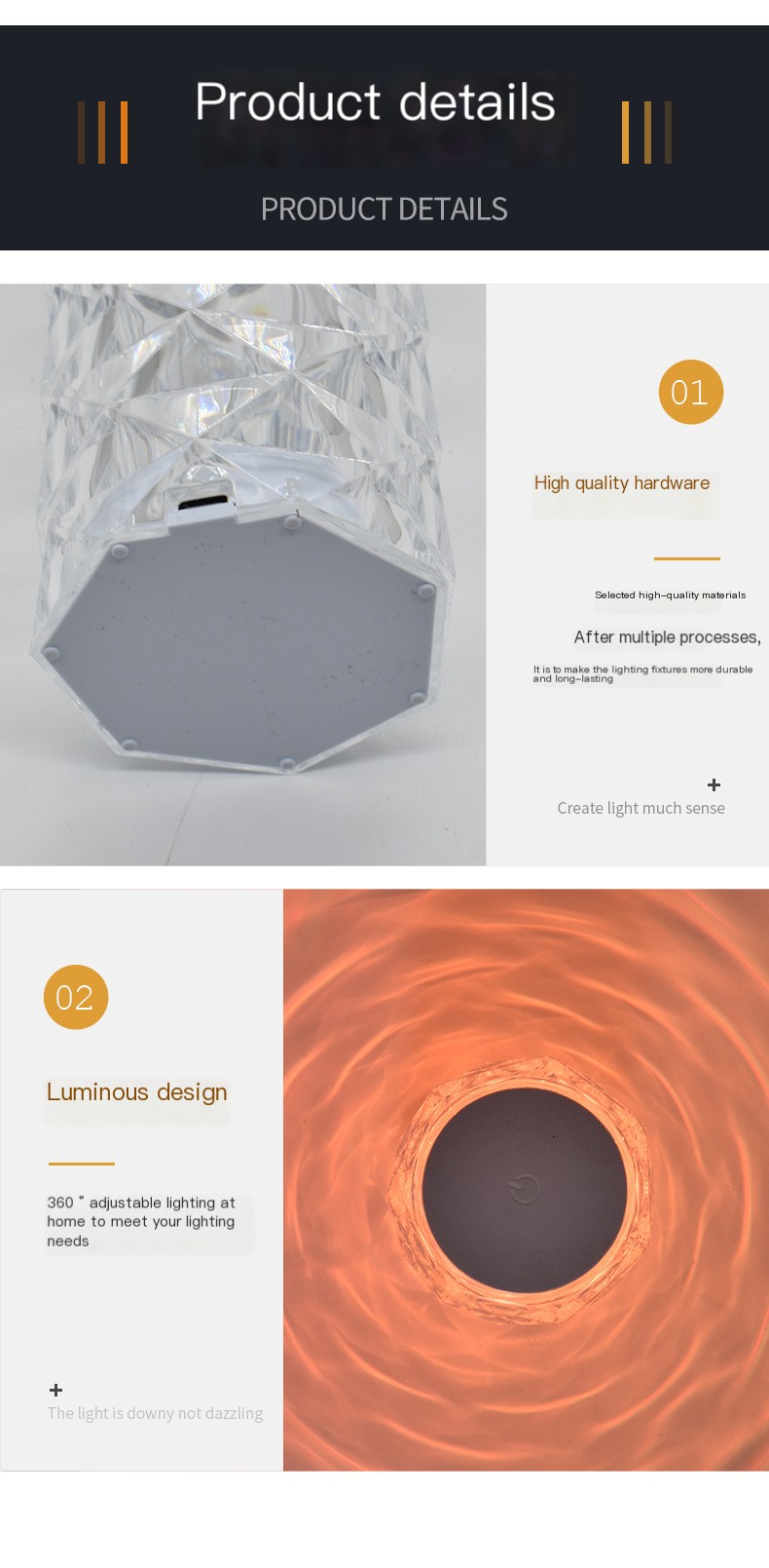 Modern Crystal Table Lamp