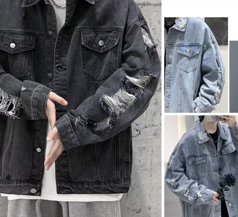 2020潮牌油画高街夹克 back view