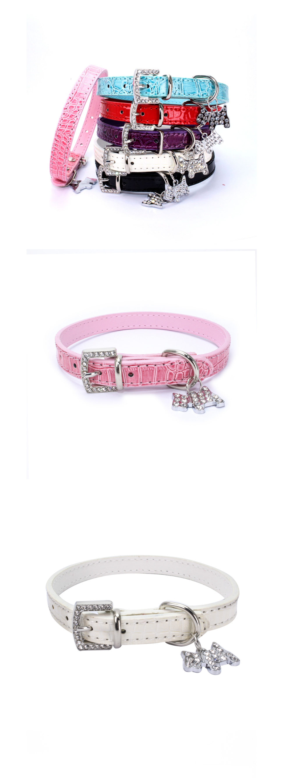Crocodile Pattern Dog Collar