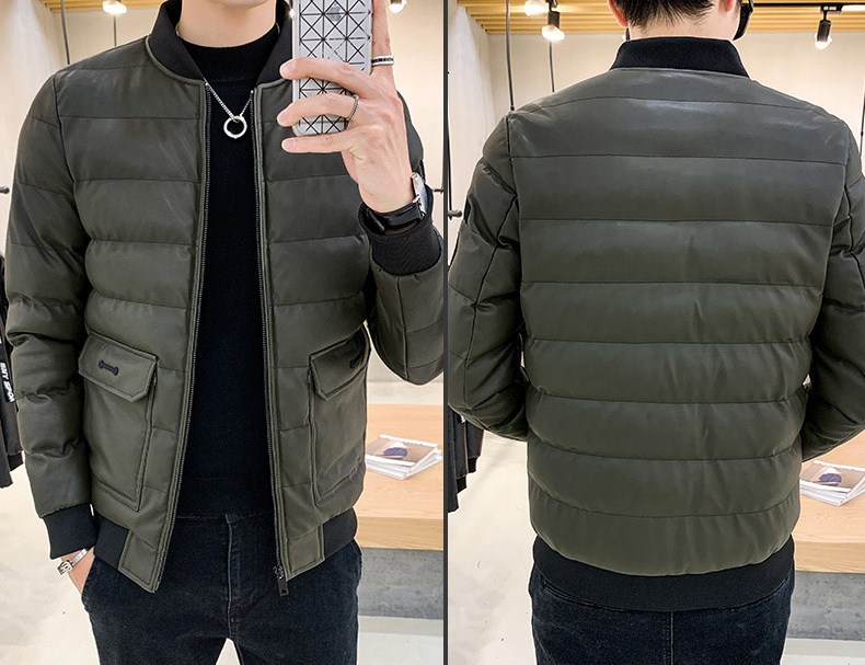 Men's Padded Jacket in Dark Green