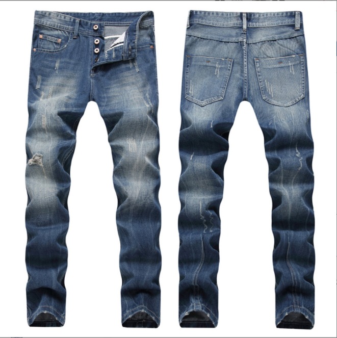 Buttoned Denim Pants