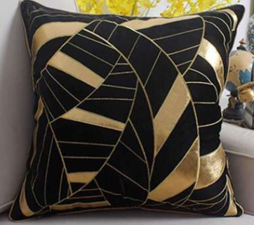 Dutch velvet gilded pillow case