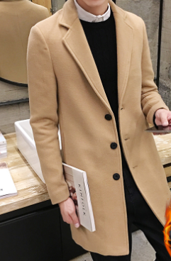 Men's Casual Solid Color Coat Image 1