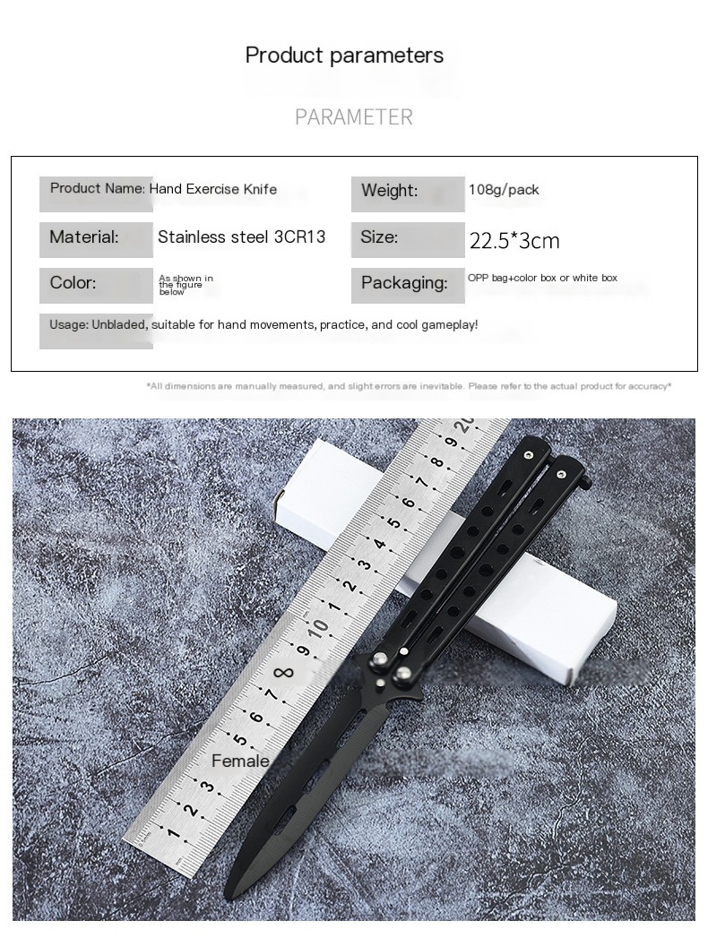 Butterfly Practice Swing Knife