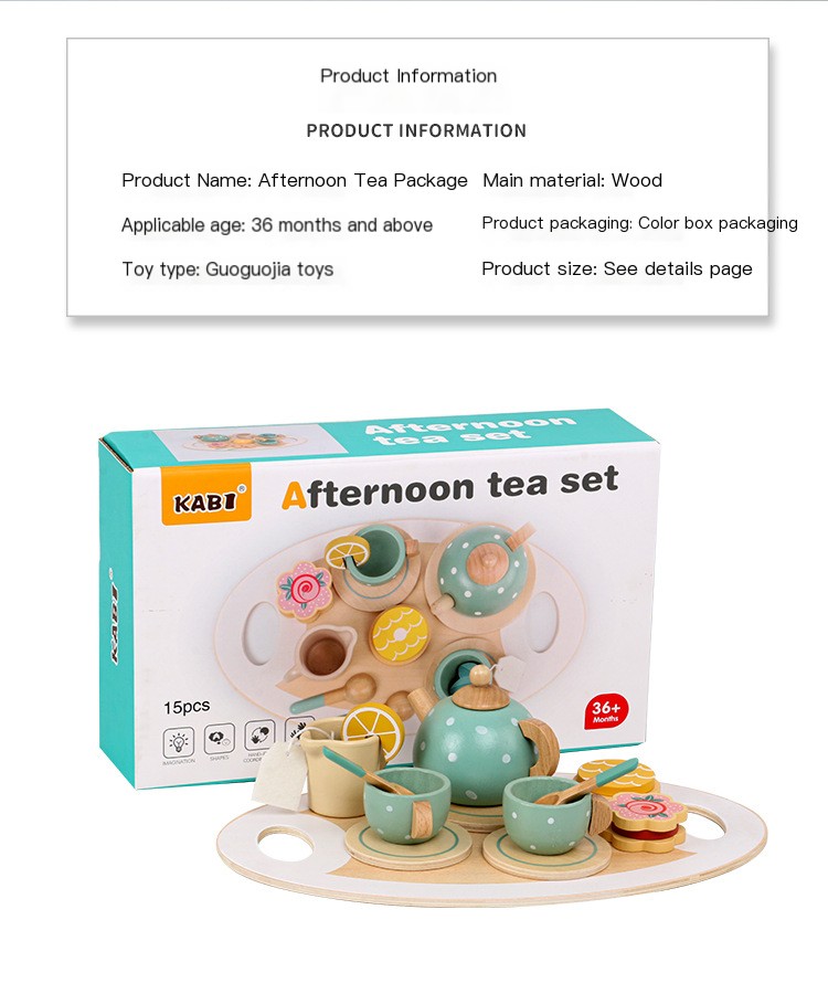 Wooden Tea Set Image 3