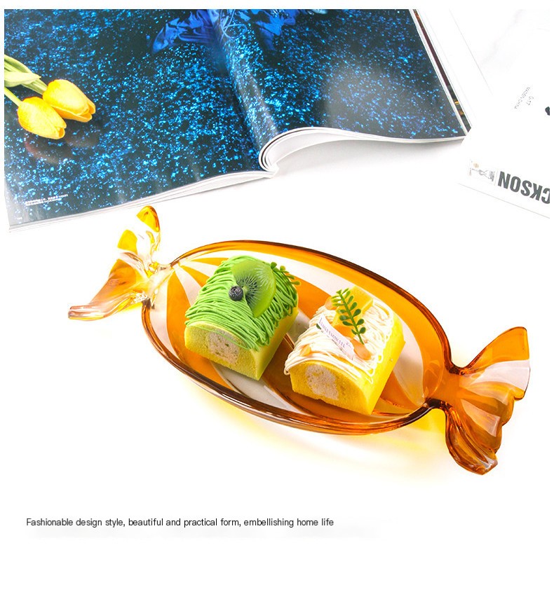 Candy-shaped fruit plate