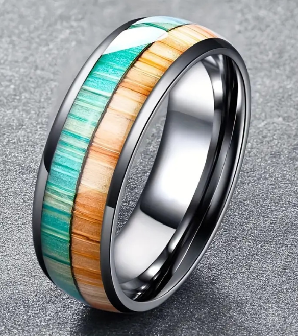 Tungsten Steel Dual-Color Ring Image 4