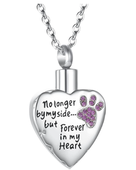 Heart-Shaped Pet Ash Necklace Image 8