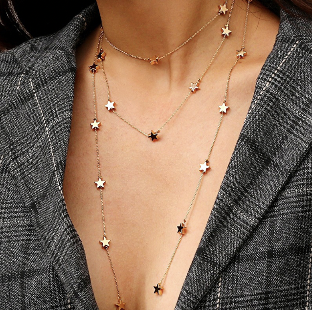 Star Pendant Necklace Gold