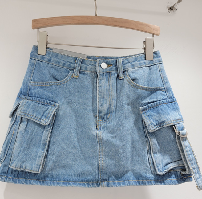 Allure Denim Skirt and Cropped Set