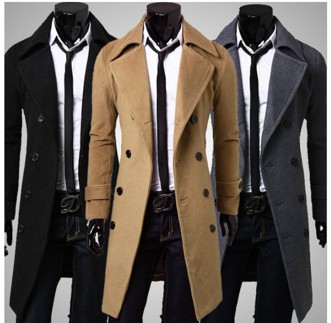 Men's Trench Coat - Front View