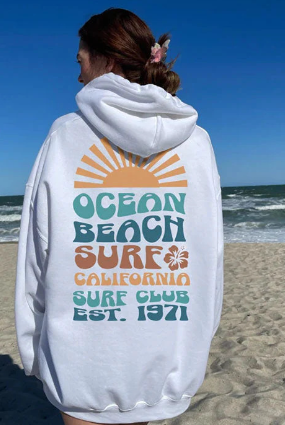 Colorful Letter 3D Printed Loose Hooded Sweater 1
