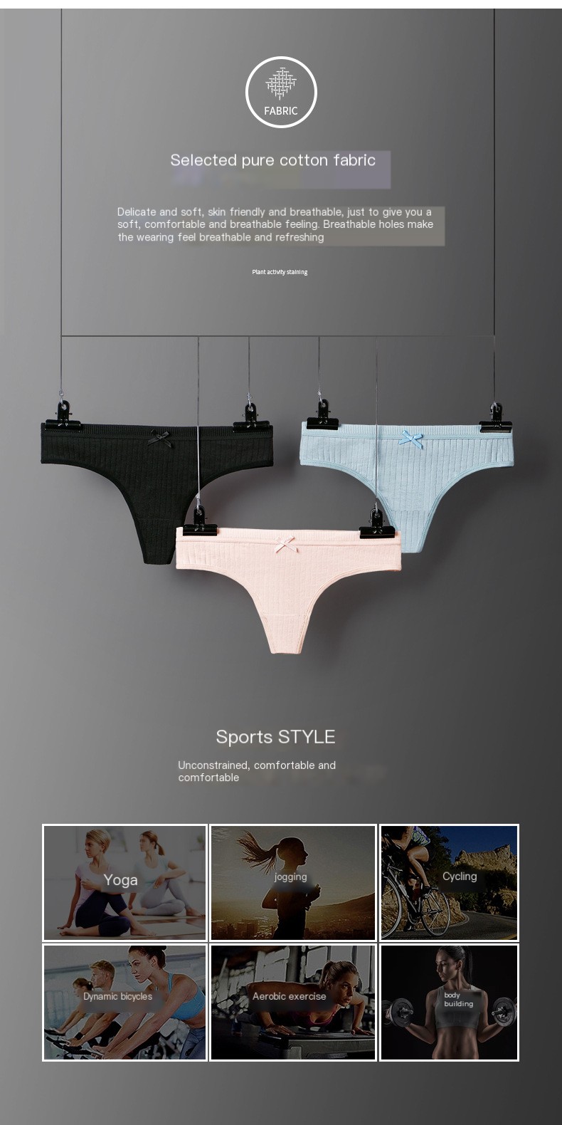 Pure Cotton Thong Panties