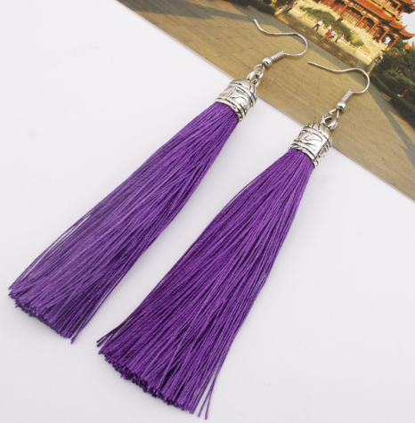 Long Tassel Earrings - Image 3