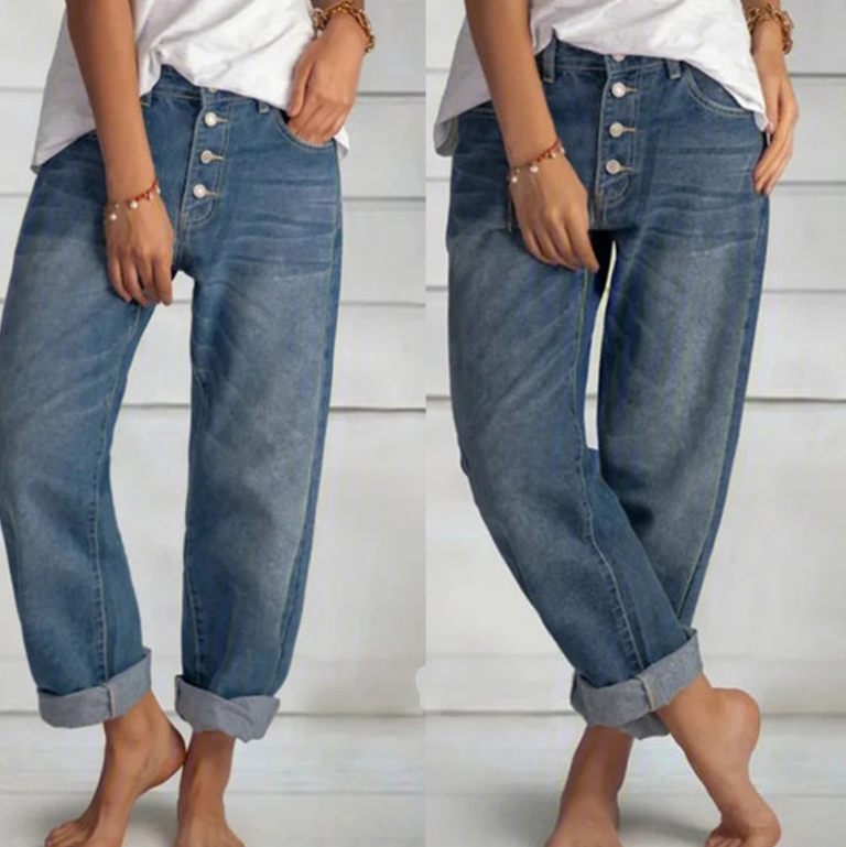 Women's Denim Straight Pants 1