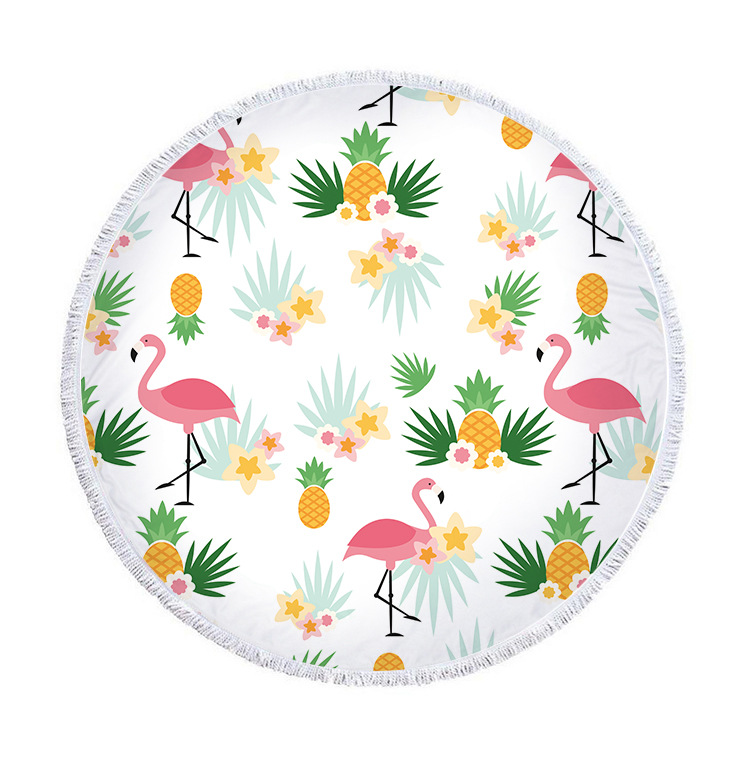 Flamingo Round Beach Towel 5