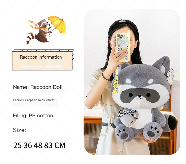 Plush Raccoon Toy 3
